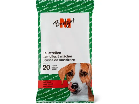 M-Budget · Lamelles à mâcher · avec bœuf 200g