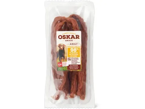 Oskar Simply Good · Snack Adult au poulet · 98% de viandes 8 x 20 g