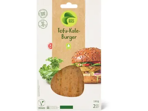 Burger de tofu et de chou frisé · Bio, végétalien 180g