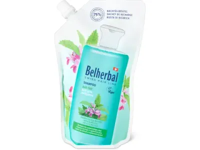 Belherbal · Shampooing anti-gras · Cheveux normaux à rapidement gras, recharge, végétalien 500 ml