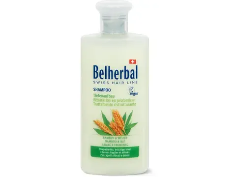 Belherbal · Shampooing Réparation en profondeur · cheveux fragiles et abîmés, végétalien 250ml
