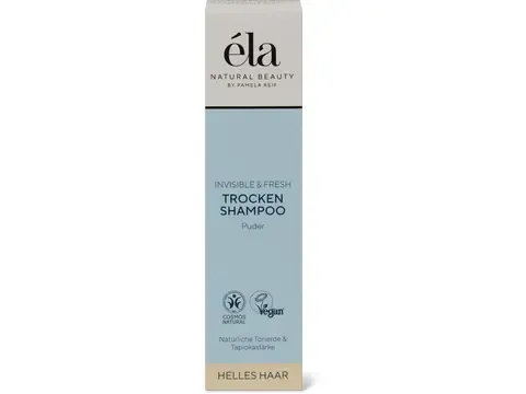 Éla Natural Beauty · Shampooing sec en poudre Invisible &amp; Fresh · Tons de cheveux clairs, végétalien 25g