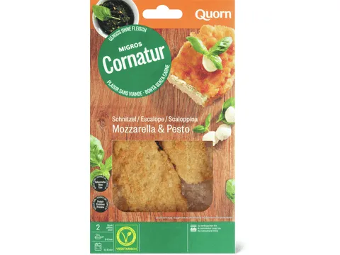 Cornatur · Quorn Escalope · mozzarella et pesto, végétarien 240g