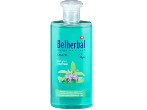 Belherbal · Shampooing Anti-gras · cheveux normaux à rapidement gras, végétalien 250ml