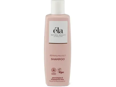 Éla Natural Beauty · Hydrate &amp; Shine Shampoo · Cheveux normaux à secs, végétalien 250 ml