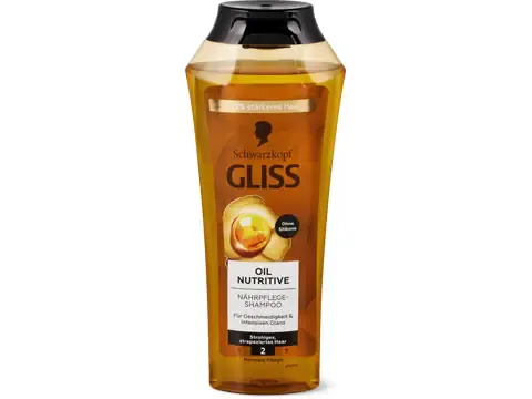 Gliss · Shampooing Oil Nutritive · cheveux secs et abîmés 250 ml