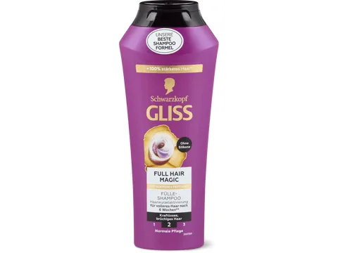 Gliss · Shampooing Full Hair Magic · cheveux fragiles et affaiblis 250ml