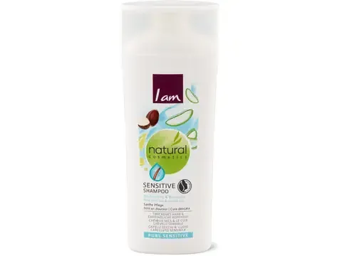I am natural cosmetics · Sensitive Shampoo · cheveux secs &amp; cuir chevelu sensible 250m