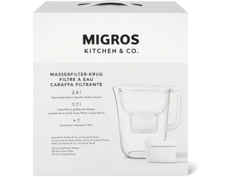 Kitchen &amp; Co. · Carafe filtrante + cartouche.2,4l 1pce