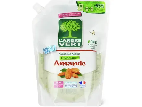 L'Arbre Vert · Liquide vaisselle · Amande 1l