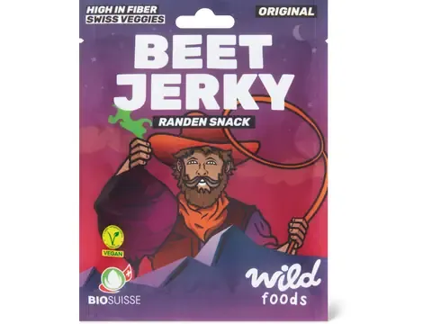 Wildfoods · Snack à la betterave · Bio, Beet Jerky, végétalien 40g