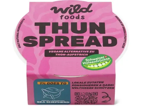 Wildfoods · Pâte à tartiner au goût de thon · végétalien 150g