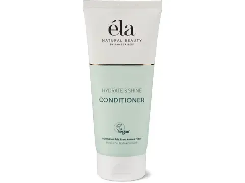 Éla Natural Beauty · Hydrate &amp; Shine Conditioner · cheveux normaux à secs, végétalien 200ml