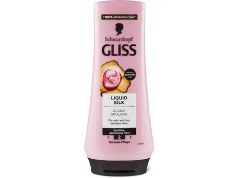 Gliss · Après-shampooing Liquid Silk · cheveux ternes et cassants 200 ml
