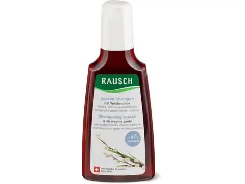 Rausch · Shampooing anti-pelliculaire à l’écorce de saule · contre les pellicules et les démangeaisons 200ml