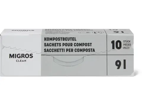 Clean · Sacs à compost · Rouleau, 9l 10pces
