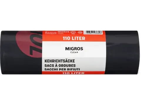 Clean · Sacs à ordures · Pliés, 110l 10pces