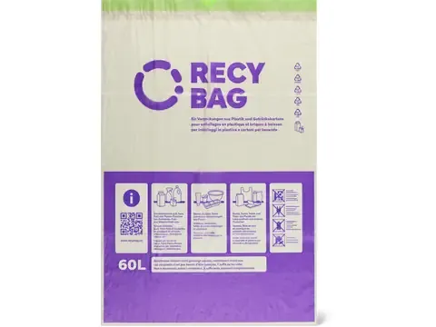 RecyBag Sac collecte de plastique 60L  10pces