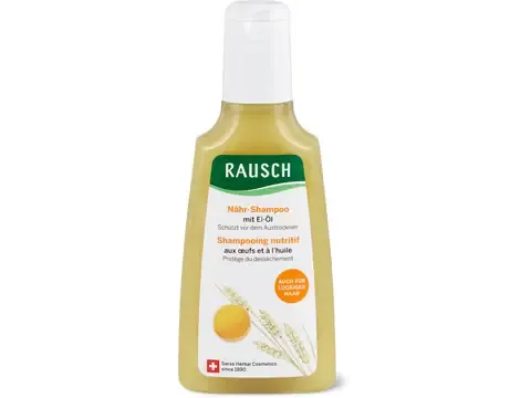 Rausch · Shampooing nourrissant aux œufs et à l’huile · cheveux secs et bouclés 200ml