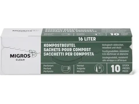 Clean · Sacs à compost · Rouleau, 16L   10pces