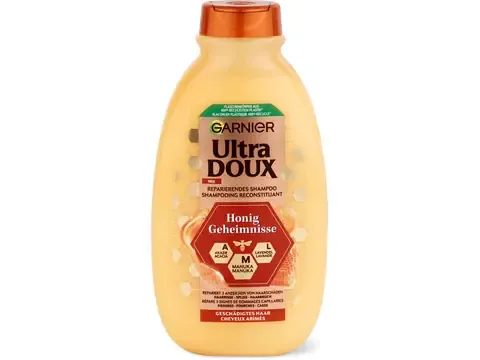 Garnier Ultra Doux · Shampooing Trésors de miel · cheveux abîmés 300ml