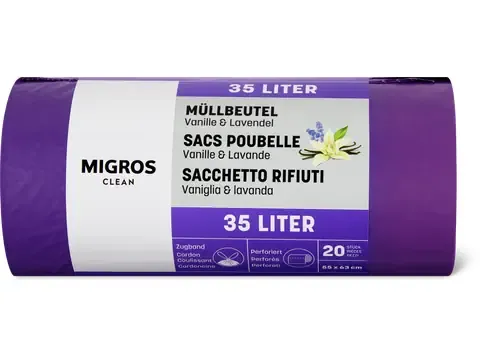 Clean · Sacs poubelle Vanille &amp; Lavande 35l  20pces