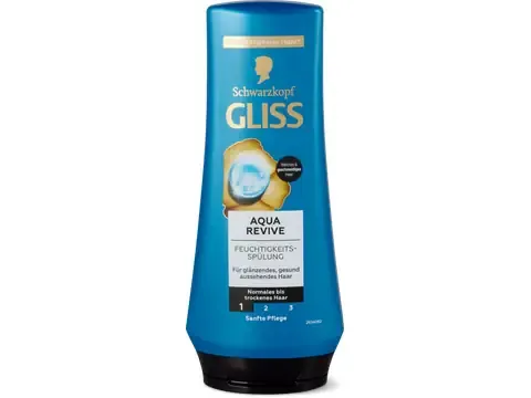 Gliss · Après-shampooing Aqua Revive · cheveux normaux à secs 200 ml