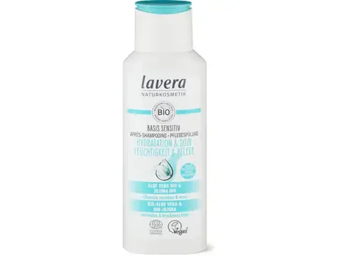 Lavera · Shampooing Hydratation &amp; Soin Basis Sensitiv · cheveux normaux et secs, végétalien 200ml