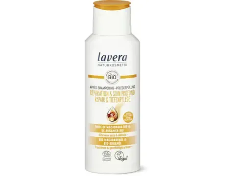 Lavera · Après-shampooing Réparation &amp; soin profond · cheveux secs &amp; abîmés, végétalien 200ml