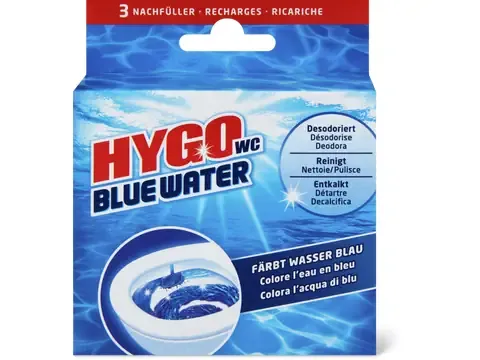 Hygo Blue Water · Recharge boîtier à suspendre pour WC 3pces