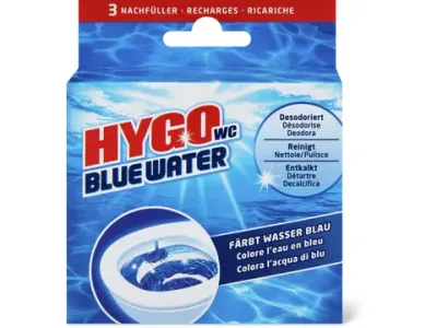 Hygo Blue Water · Recharge boîtier à suspendre pour WC 3pces