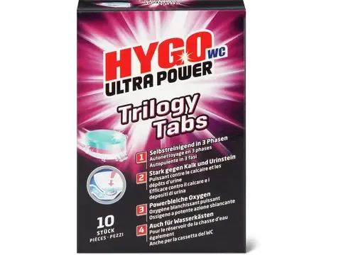 Hygo Ultra Power · Pastilles WC 3 phases 10pces