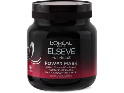 L'Oréal Paris Elseve · Power Mask Full Resist · cheveux fragiles, tendance à tomber 680ml
