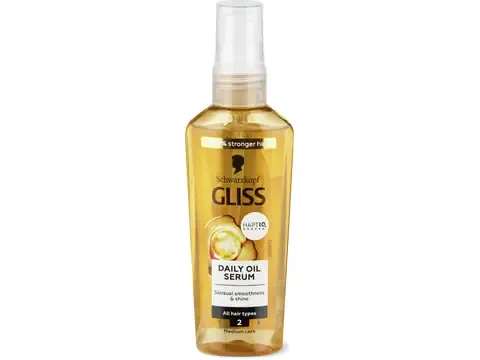 Gliss · Sérum d’huile quotidien Oil Nutritive · cheveux très abîmés et secs 75ml