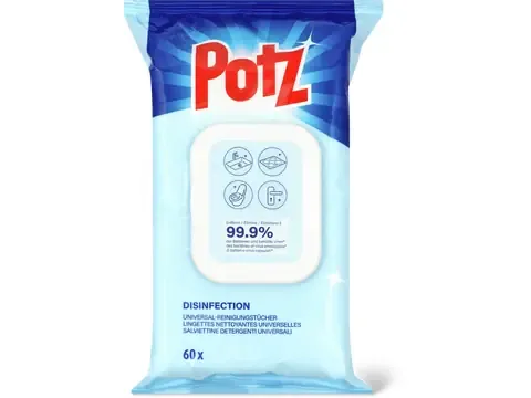 Potz · Lingettes désinfectantes 60pces