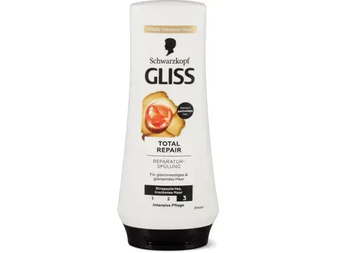 Gliss · Après-shampooing Total Repair · cheveux secs et abîmés  200 ml