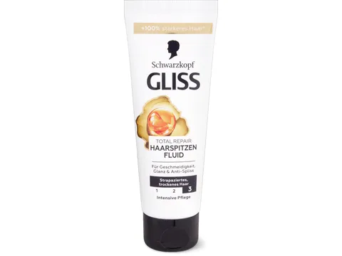 Gliss · Fluide réparateur total pour les pointes · cheveux secs et abîmés 50 ml