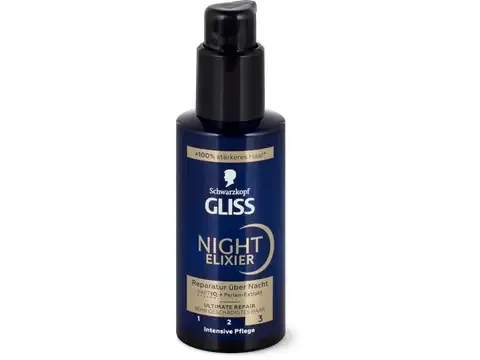 Gliss · Night Elixir Ultimate Repair · cheveux très abîmés 100ml