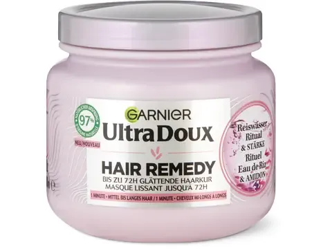 Garnier Ultra Doux · Masque à l'eau de riz Hair Remedy · cheveux longs 340 ml