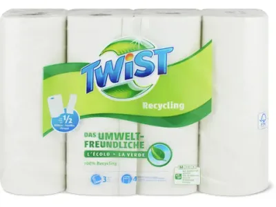 Twist · Recycling · 3 épaisseurs, 1/2 feuille 4pces