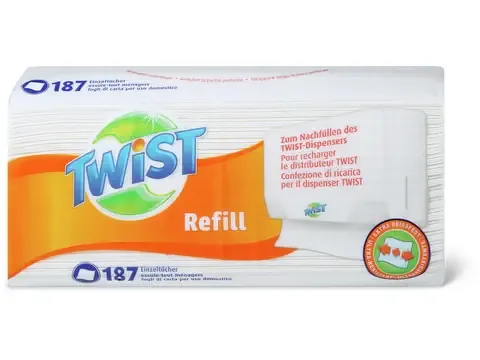 Twist · Recharge · Essuie-tout ménagers 187pces