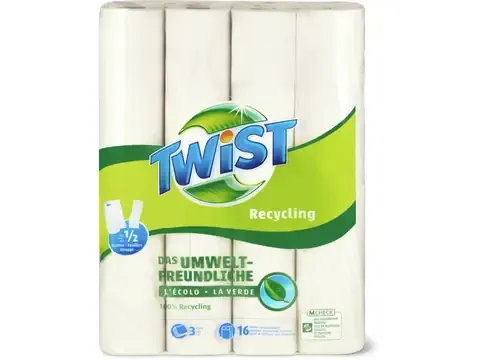 Twist · Recycling · 3 épaisseurs, 1/2 feuille 16pces