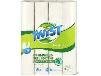 Twist · Recycling · 3 épaisseurs, 1/2 feuille 16pces