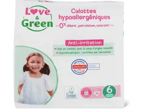 Love &amp; Green · Couches · Taille 6, 16+ kg 26pce