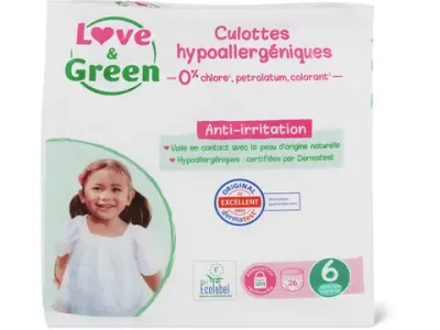 Love &amp; Green · Couches · Taille 6, 16+ kg 26pce