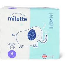 Milette Baby Care · Couches · Taille 8, 17+ kg 29pce