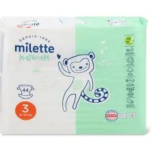 Milette Baby Care Naturals · Couches · aha!, Taille 3, 6-10 kg 44pce