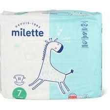 Milette Baby Care · Couches · Taille 7, 15+ kg 321pce