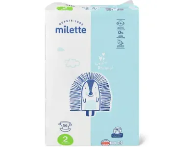 Milette · Couches · Taille 2, 4-8 kg 56pce