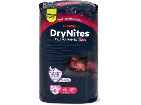 Huggies DryNites · Pyjama pants · 13+ ans, 48-60 kg 11pce